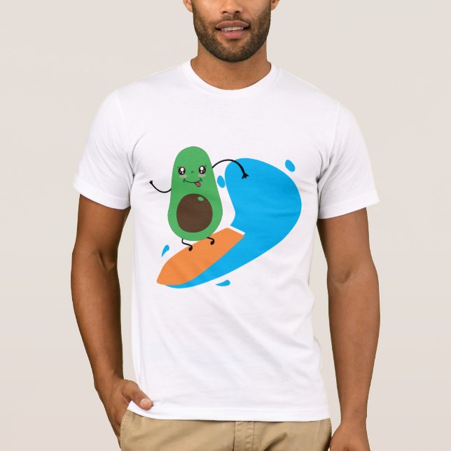 Camiseta surfe de abacado (Frente)