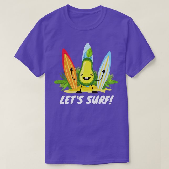 Camiseta Surfe de abacate engraçado 2 4 (Frente do Design)