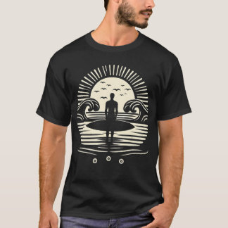Camiseta Surfe de Ioga Sunset, Esportes Hídricos, concha ma