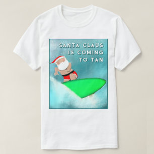 Camiseta Surfe de Natal Engraçado