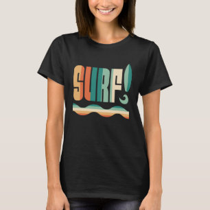 Camiseta Surfe De Onda De Surf Vintage