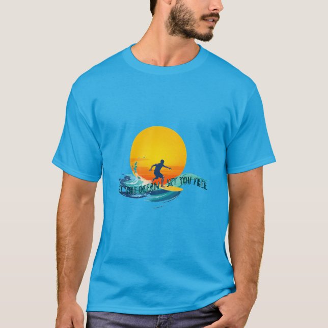 Camiseta Surfe: Deixe o oceano te libertar (Frente)