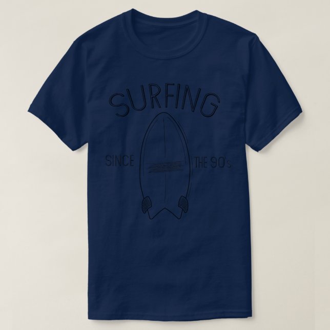 Camiseta Surfe desde os anos 90 (Frente do Design)