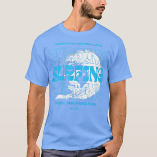Camiseta Surfe é para a vida amor Oceano, pesca, mergulhão