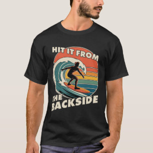 Camiseta Surfe Engraçado Bateu Ckside Pé Goofy Surfista Ret