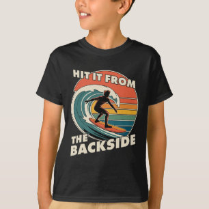 Camiseta Surfe Engraçado Bateu Ckside Pé Goofy Surfista Ret