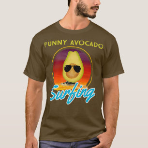 Camiseta Surfe engraçado em abacate 68