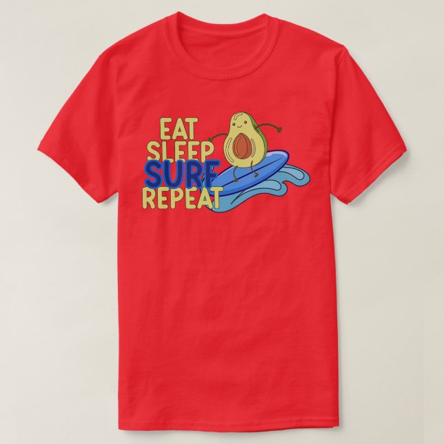 Camiseta surfe engraçado no abacate 14 1 (Frente do Design)