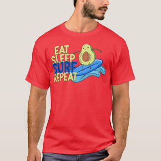 Camiseta surfe engraçado no abacate 14 1