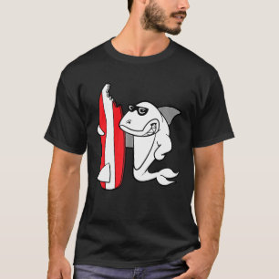 Camiseta Surfe Legal de Tubarão Cute Engraçado Engraçado Su