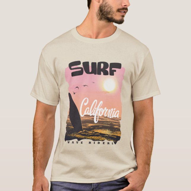 Camiseta Surfe na Califórnia e no Havaí - Stunning Beach De (Frente)
