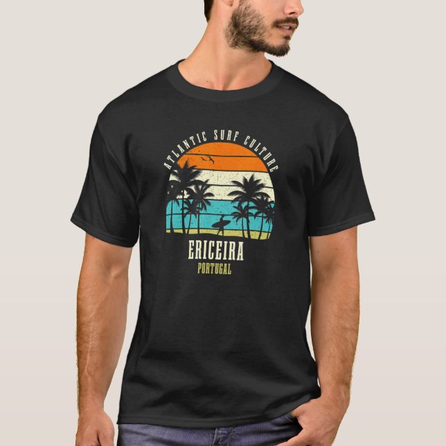 Camiseta Surfe na Ericeira Portugal Surf do Atlântico (Frente)