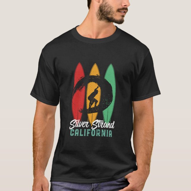 Camiseta Surfe na Prata Strand California (Frente)