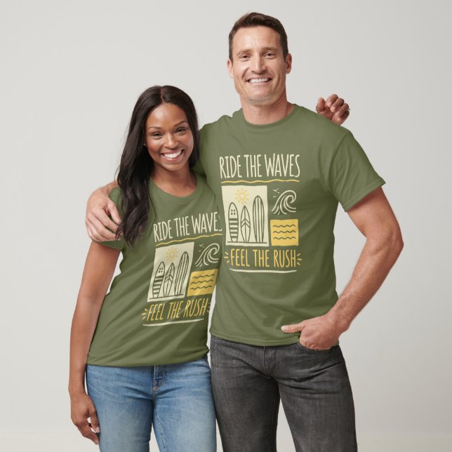 Camiseta Surfe nas Ondas Sinta o Rush Surf (Unissex)