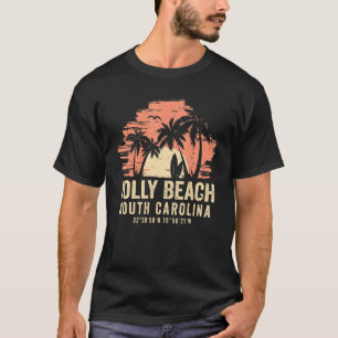 Camiseta Surfe no Conselho de Surfe Folly Beach Surfing_