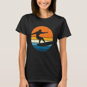 Camiseta Surfe no Esporte Retro Vintage Sunset Beach Surfer