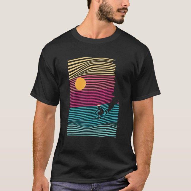 Camiseta Surfe No Natal Em Julho, Retro Beach Summer Vacat (Frente)