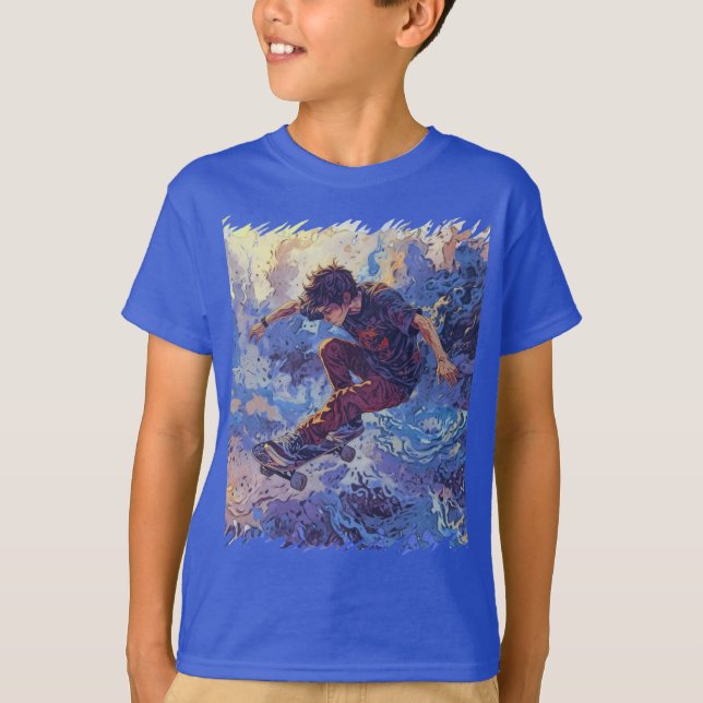 Camiseta Surfe no skate - Design do skate (Frente)