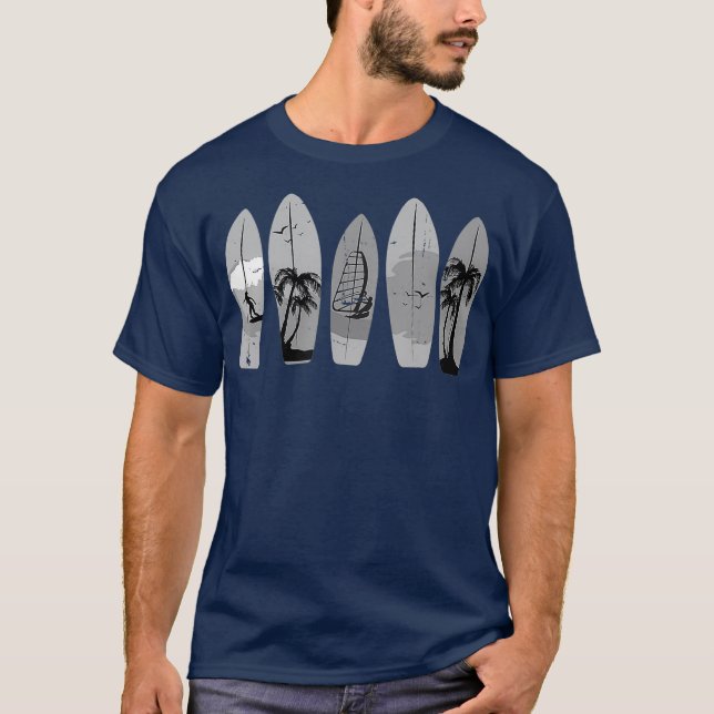 Camiseta Surfe no Surfboard Vintage Surfer Clássico (Frente)