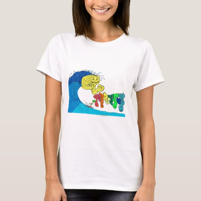 Camiseta surfe percentual (Frente)