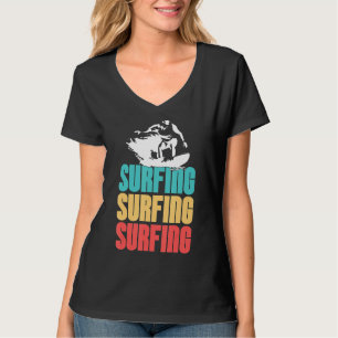 Camiseta Surfe surfando Surfe Retro Vintage Acordar Surfer