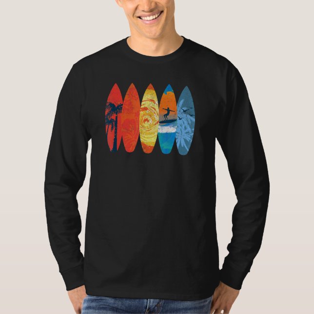 Camiseta Surfe Surfe Surfboard Sunset Wave 1 (Frente)