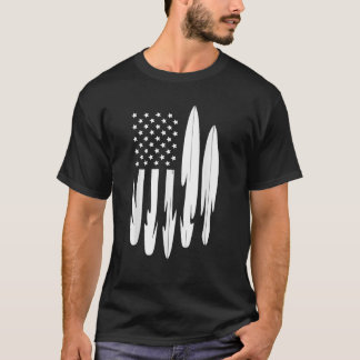 Camiseta Surfer American Flag Surfboard 4 de julho