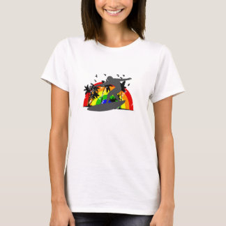 Camiseta Surfer com Rainbow