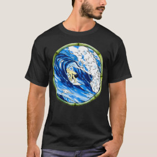 Camiseta Surfer do Surf de Surfe do Havaí Tiki 2Sided