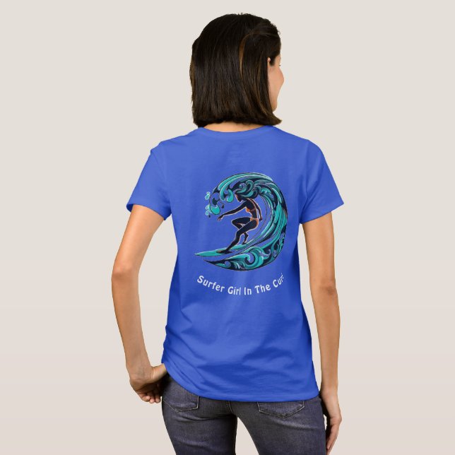 Camiseta Surfer Girl In Curl (Parte Traseira Completa)