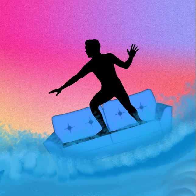 Camiseta Surfer Pro Couch (Criador carregado)