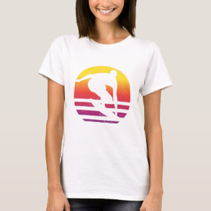 Camiseta Surfer Retro Surfing Sunset