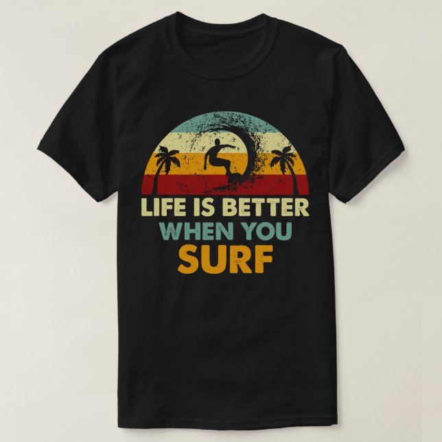 Camiseta Surfer retrógrado (Frente do Design)
