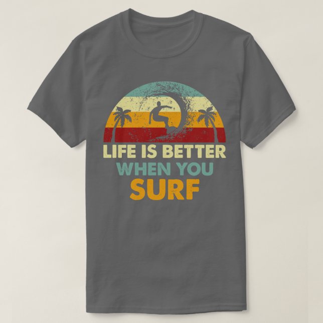 Camiseta Surfer retrógrado (Frente do Design)