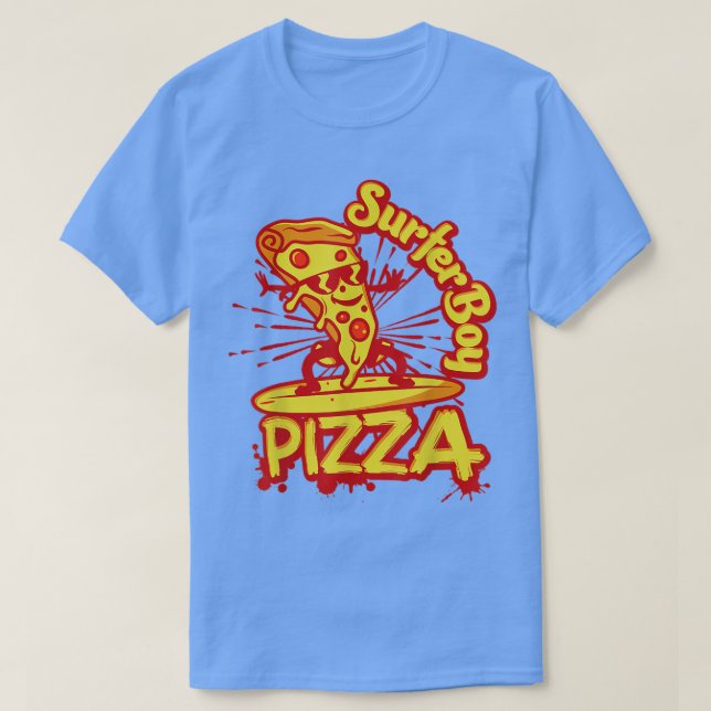 Camiseta Surfer Shirt Retro Pizza Boy 30855340 (Frente do Design)
