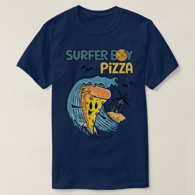 Camiseta Surfer Shirt Retro Pizza Boy Premium 30825344 (Frente do Design)