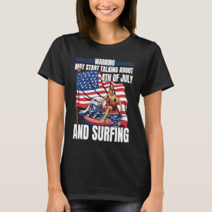 Camiseta Surfer U Flag Surfboard Surfrider Surfing 4th Of