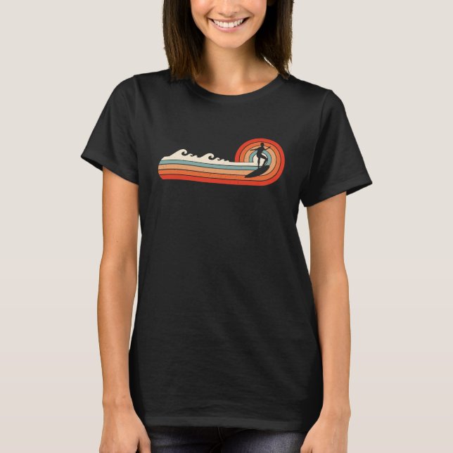 Camiseta Surfer Vintage Retro Wave Beach Surfing Surf (Frente)