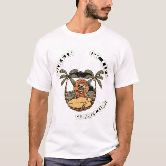 Camiseta Surfin ou Life Skeleton Summer T-Shirt Design