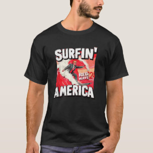 Camiseta SURFING AMERICA Red Wave 24 Trump 2024 eleição vo
