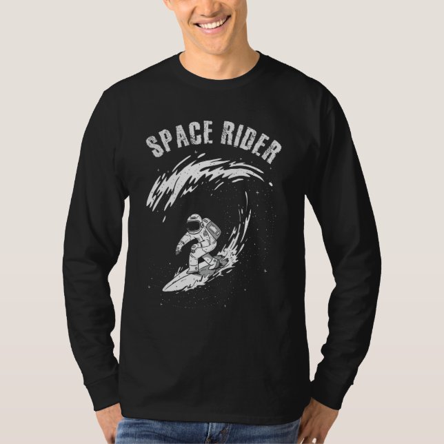 Camiseta Surfing Astronaut Space Rider Surf the Wave 1 (Frente)