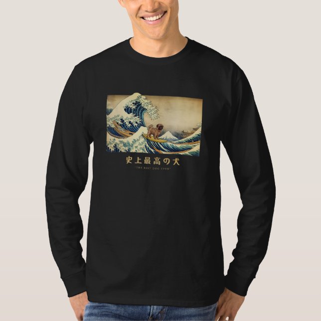 Camiseta Surfing Brussels Griffon Kanagawa Wave Japanese Do (Frente)