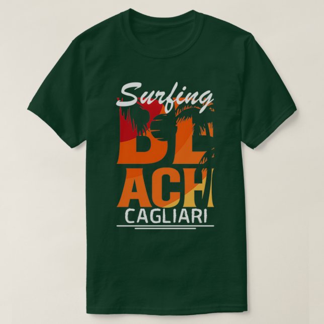 Camiseta Surfing Cagliari Italy (Frente do Design)