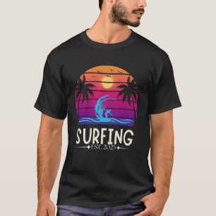 Camiseta Surfing Est. surf 2025 Retro Vintage Vacay Mode
