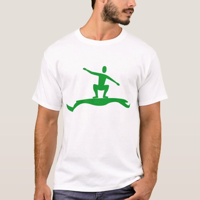 Camiseta Surfing Figure - Grass Green (Frente)