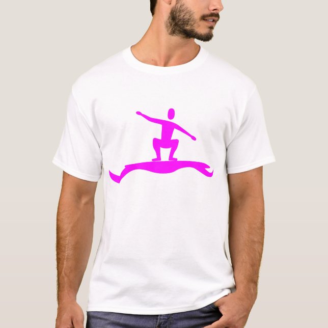 Camiseta Surfing Figure - Magenta (Frente)