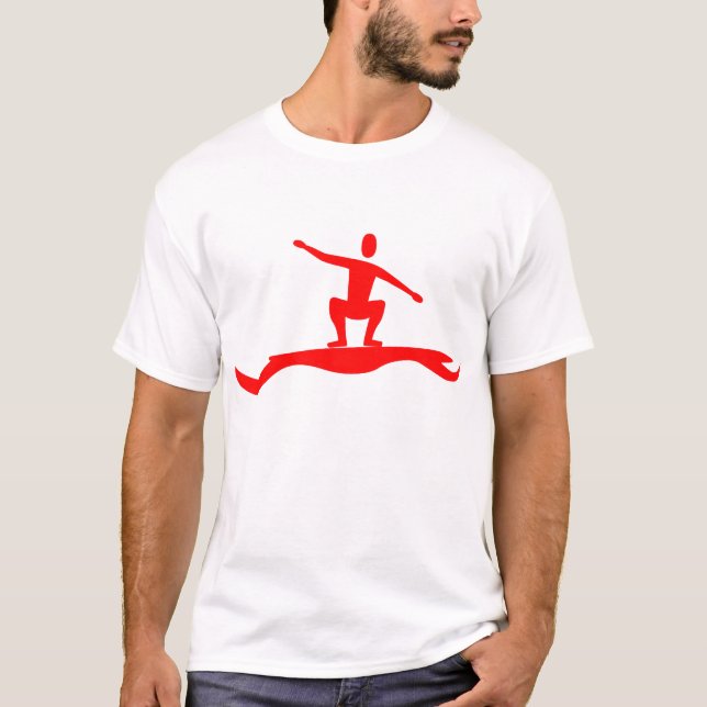 Camiseta Surfing Figure - Red (Frente)