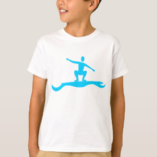 Camiseta Surfing Figure - Sky Blue