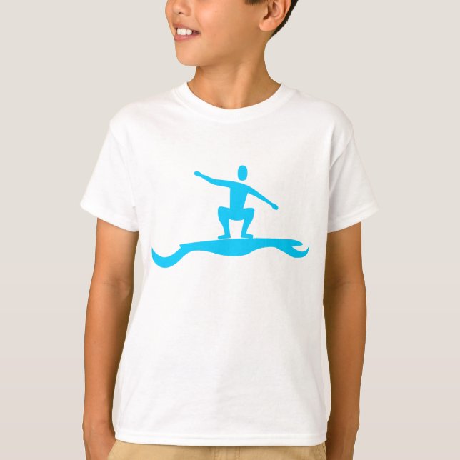 Camiseta Surfing Figure - Sky Blue (Frente)