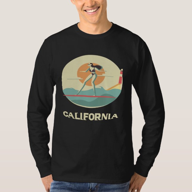 Camiseta Surfing Girl California Dreaming  Surf Surfing Sur (Frente)